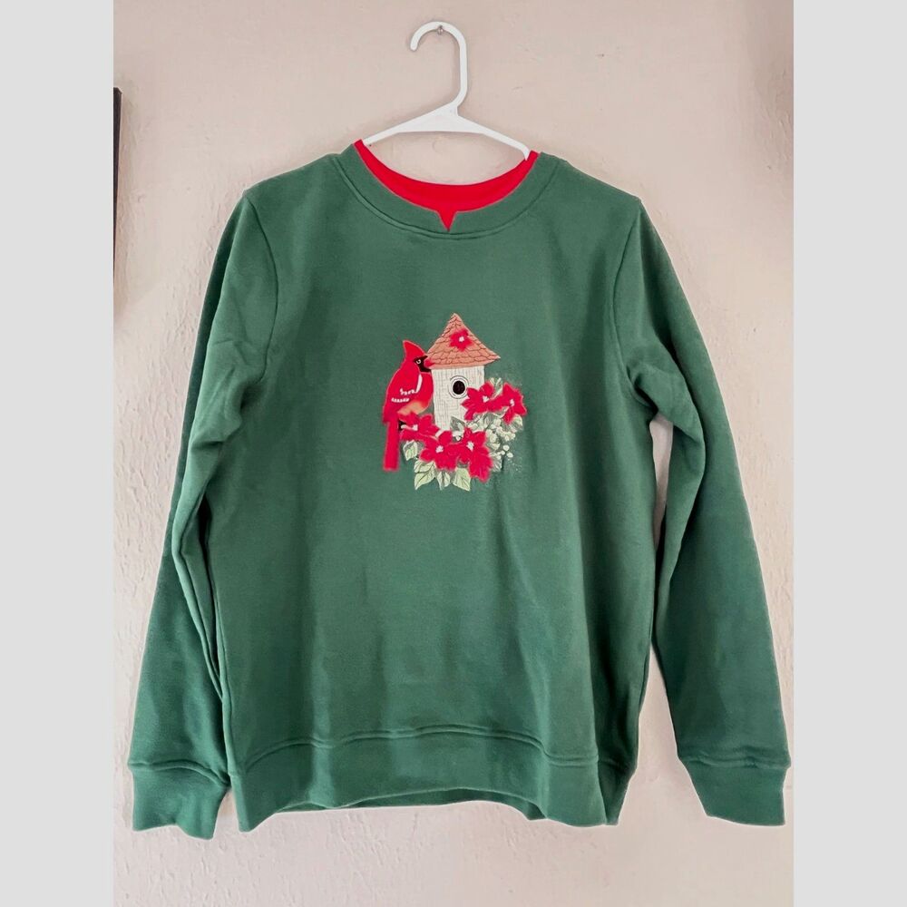 VTG crewneck sweatshirt; cardinal grandmacore